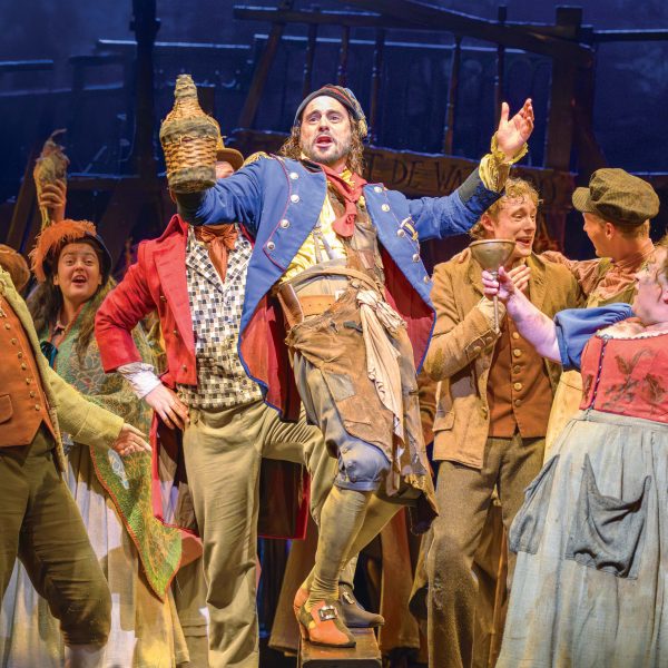 Luke Kempner as 'Thénardier' and Cast. Master Of The House. Photo by Danny Kaan