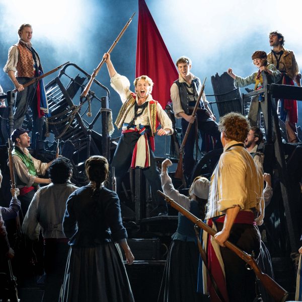 Robson Broad as 'Enjolras' and Cast. Photo by Danny Kaan